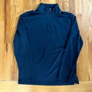 Men’s black 1/2 zip causal dress or golf shirt